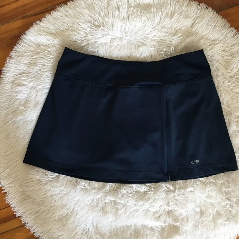 Champion thigh zip slit active shorts under skirt